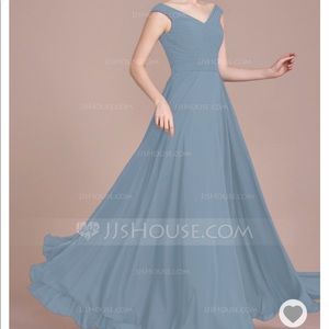 Steel blue Bridesmaid dress